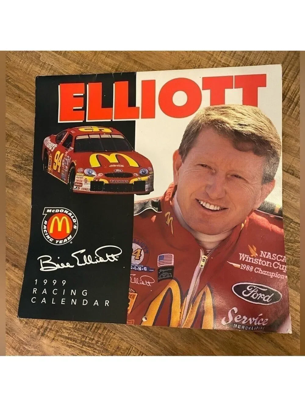 Vintage 1999 Bill Elliott Racing Calendar. Excellent Pre owned condition.